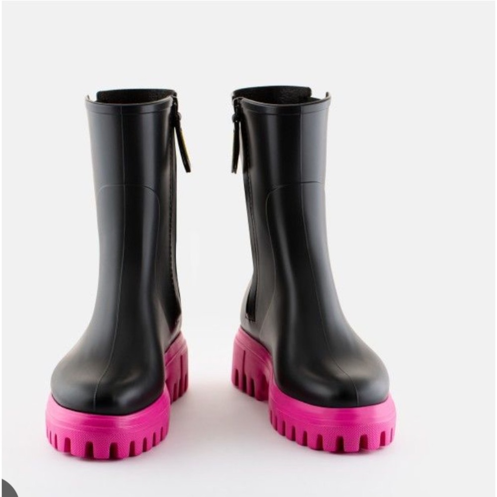 Lemon jelly side zipper boots
